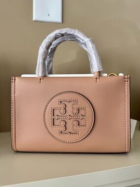 Tory Burch Mini Ella Bio Tote sand/tan/Beige NWT GIFT BAG included